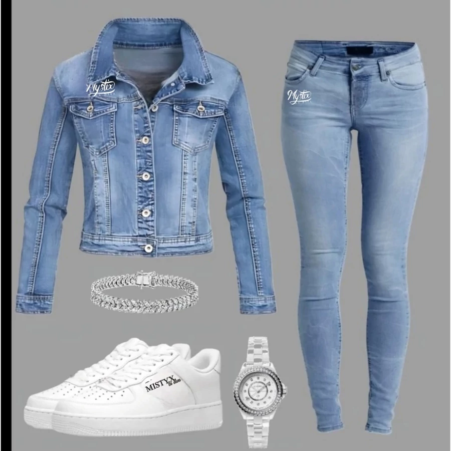 Mystix Jeans világoskék farmerszett-CIPŐVEL